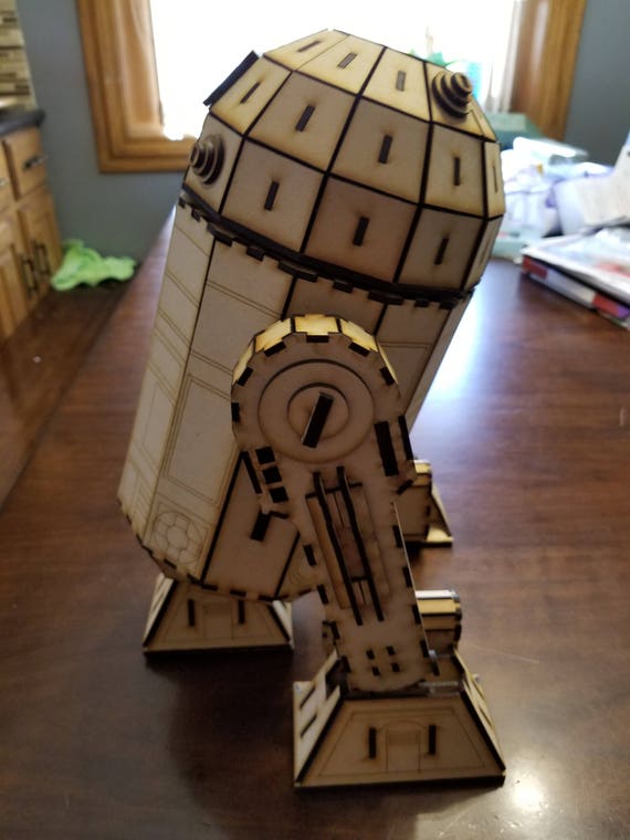 Similar To Star Wars R2d2 Wood Laser Cut Model