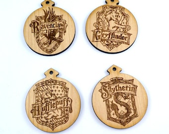 Harry Potter Style Christmas Ornament Set - Set of 4