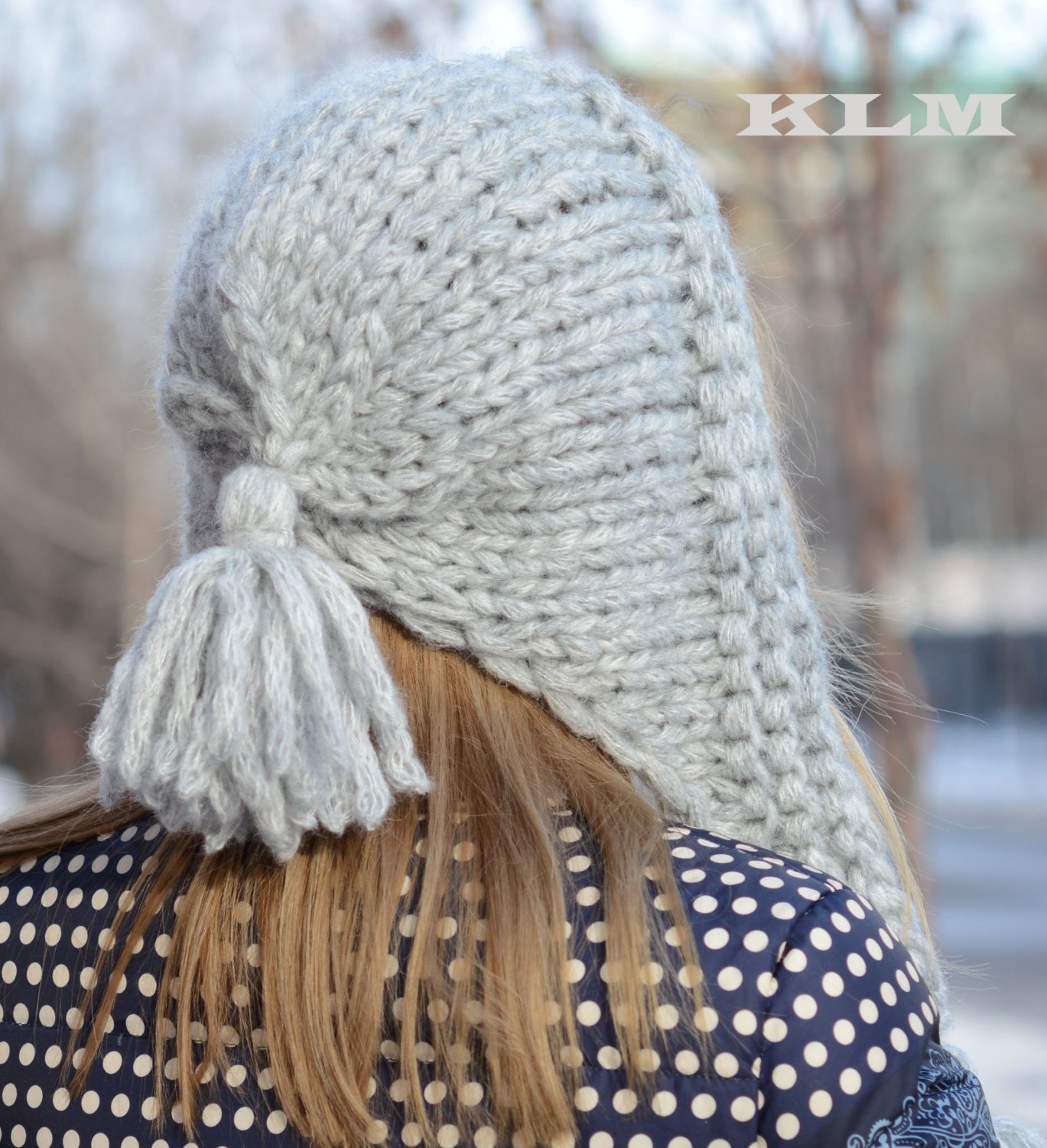 Chunky Knit Hat / Hand Knit HatCowl / Knit Hood Hat / Knitted Etsy