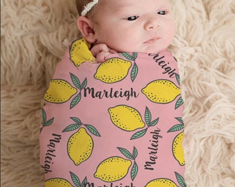 lemon baby swaddle