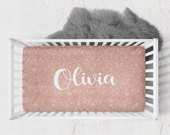 rose gold crib sheets