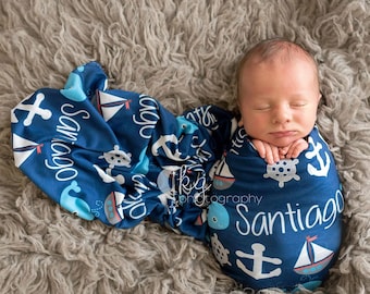 whale swaddle blanket