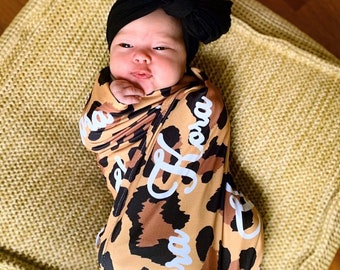 animal print swaddle