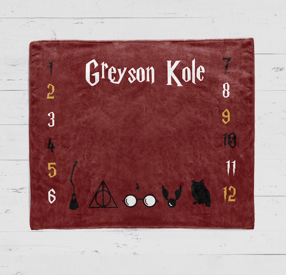 Personalized Harry Potter Blanket Harry Potter Milestone Etsy