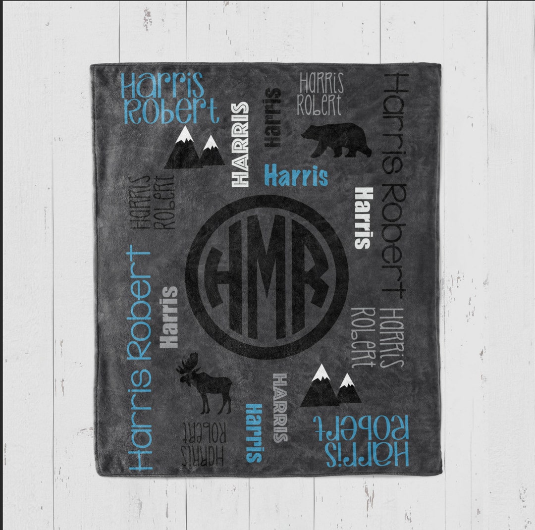 Personalized Boy Blanket, Personalized Baby Blanket Boy, Personalized ...