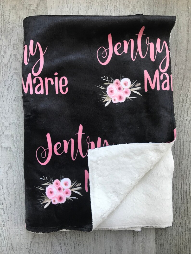 Baby Girl Blanket Name Blanket Personalized Blanket Baby Etsy