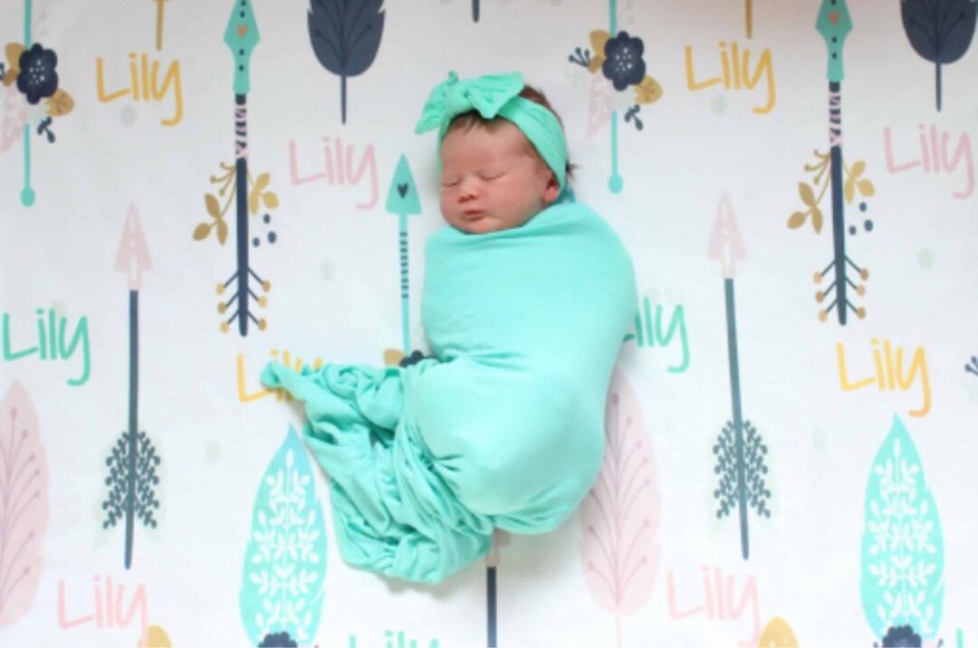 SALE Personalized Baby Blanket, Tribal Baby Blanket, Name Blanket