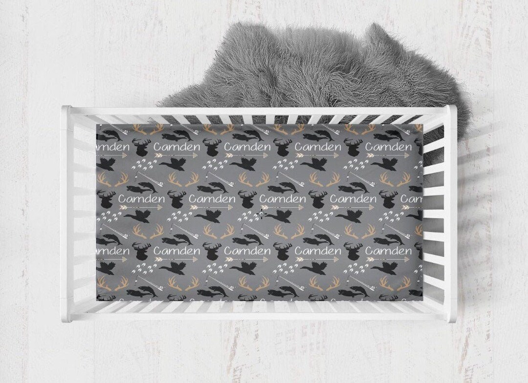Personalized Crib Sheet, Personalized Woodland Crib Sheet, Woodland ...