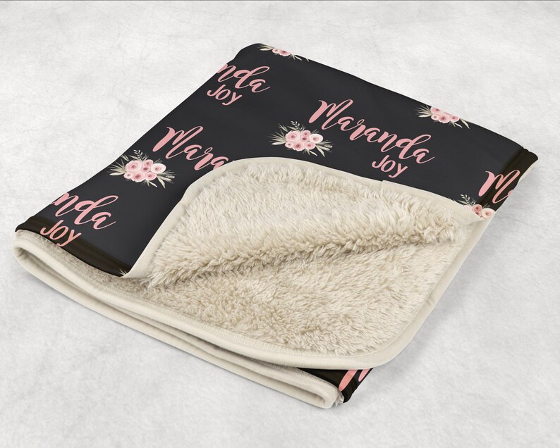 Baby Girl Blanket Name Blanket Personalized Blanket Baby Etsy