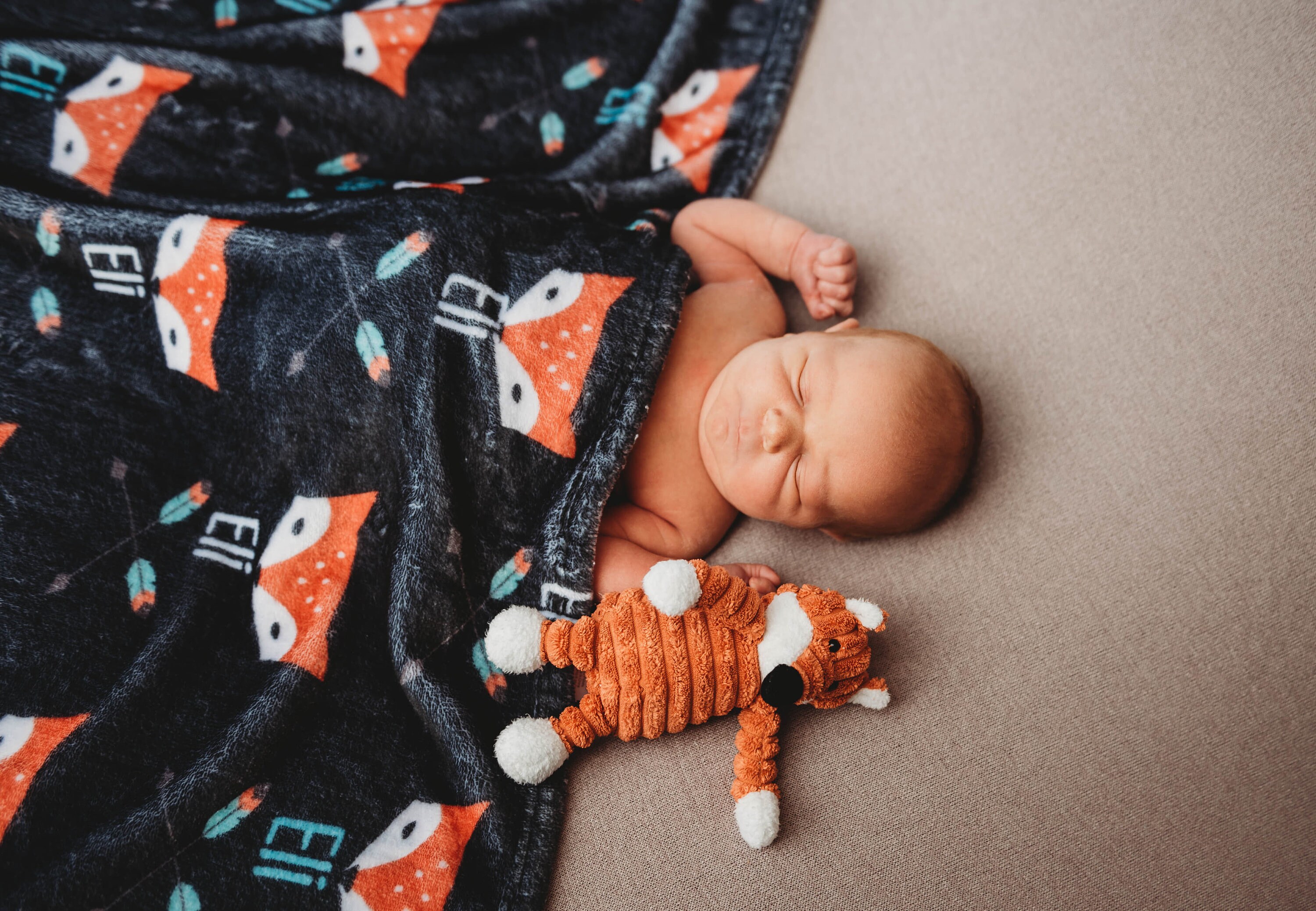 Tribal Fox and Arrow Swaddle Blanket Personalized Name Etsy