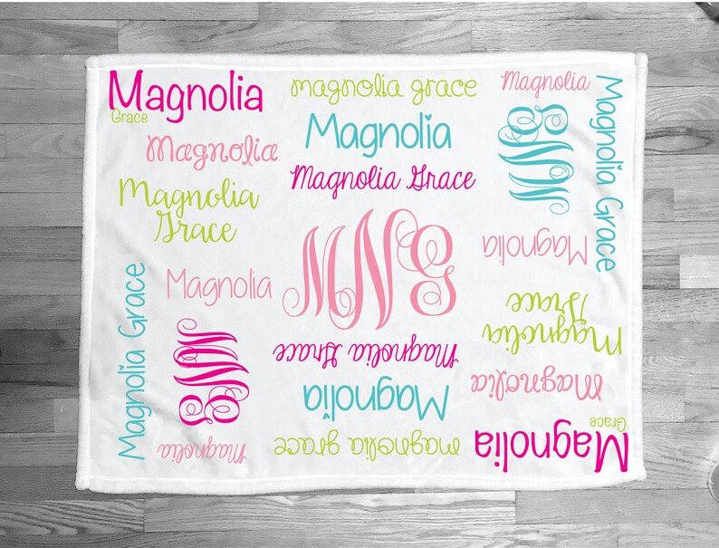 SALE Personalized Baby Blanket Baby Girl Blanket Etsy