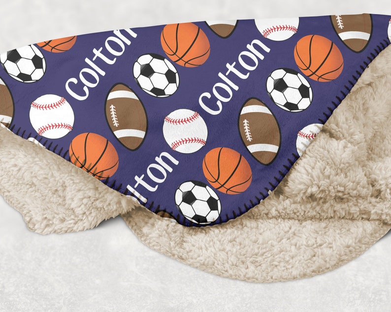 Personalized Sports Blanketpersonalize Baby Blanket Baby Etsy