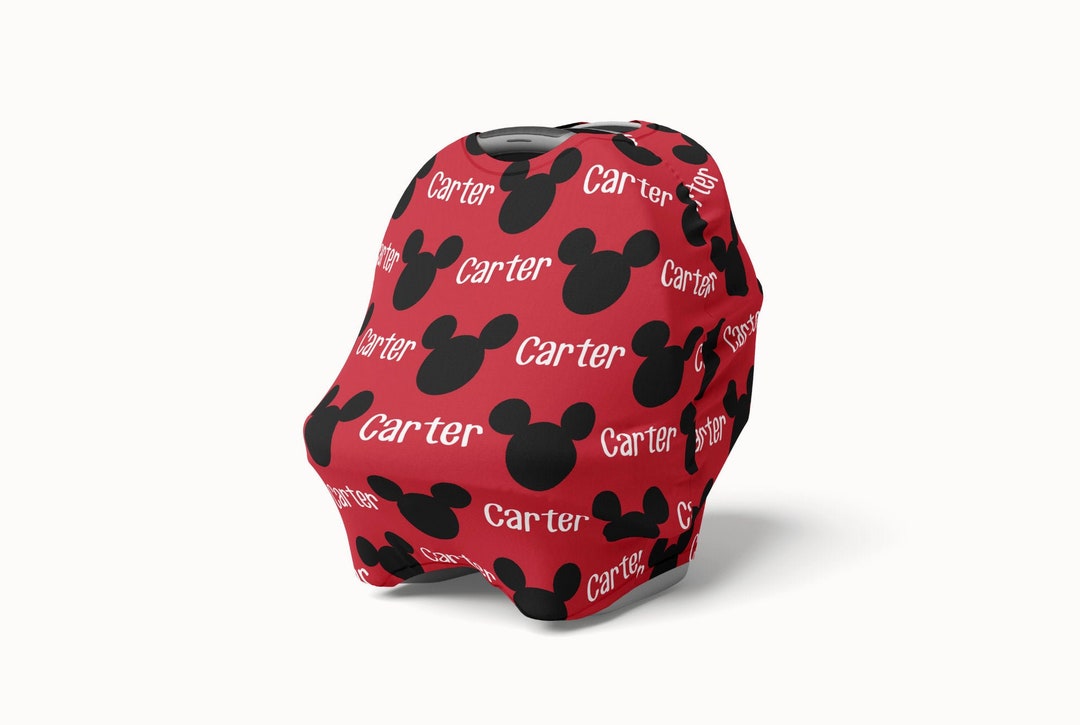 Mickey Car Seat Canopy Cover With Name Personalized Shopping Etsy