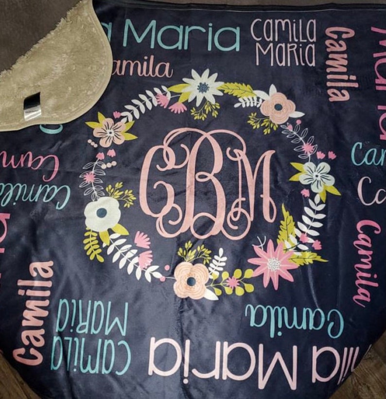 SALE Personalized Baby Blanket Baby Girl Blanket Etsy