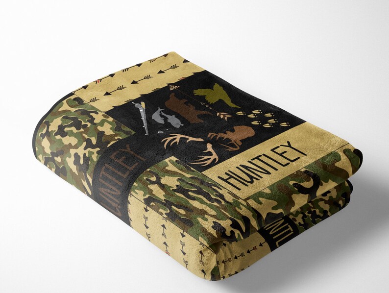Personalized Camo Blanket Personalized Camouflage Blanket Etsy
