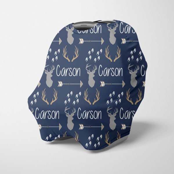 Sale Personalized Car seat Canopy, Deer Car seat Cover, Personalized Deer Carseat Cover,  Personalized Deer Carseat Canopy