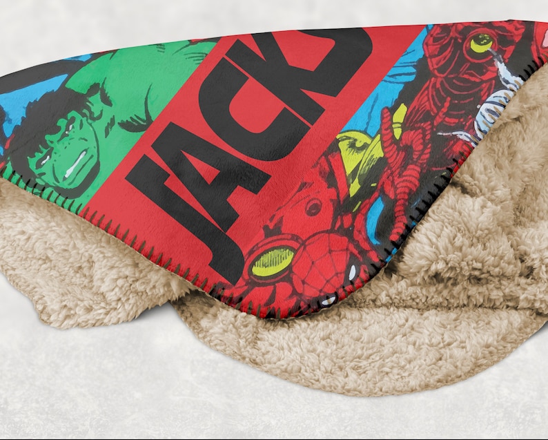 Personalized Marvel Blanket Marvel Name Blanket Hulk Etsy