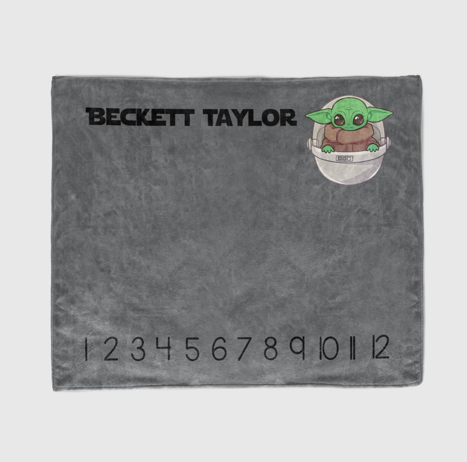 SALE Personalized Milestone Blanket Boy Starwars Milestone Etsy