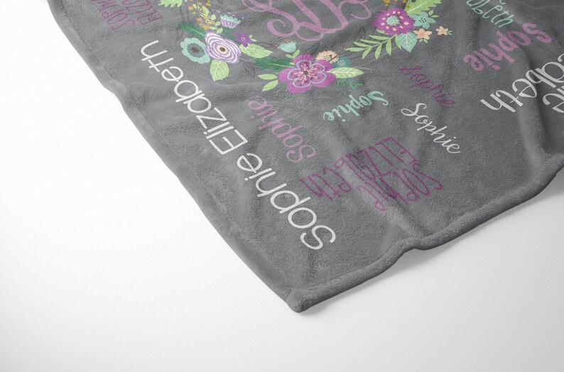 SALE Personalized Baby Blanket Baby Girl Blanket Etsy