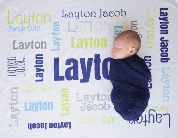 etsy personalized baby blanket