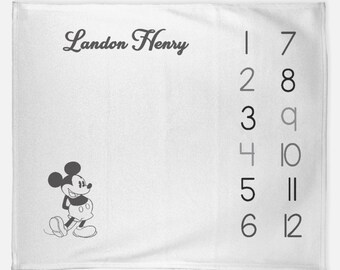 Mickey mouse milestone blanket new arrivals