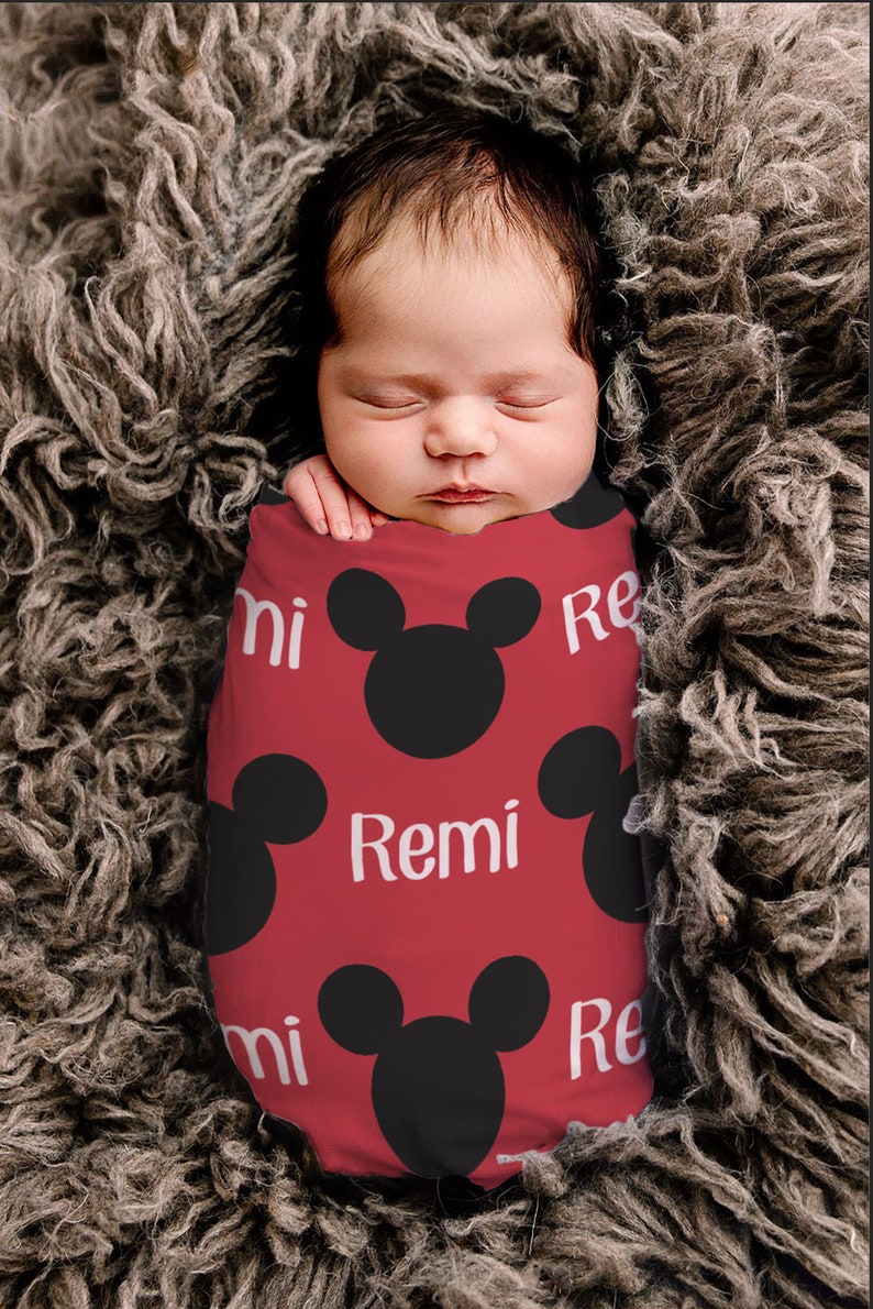 Personalized Mickey Mouse Blanket Mickey Mouse Name Blanket Etsy