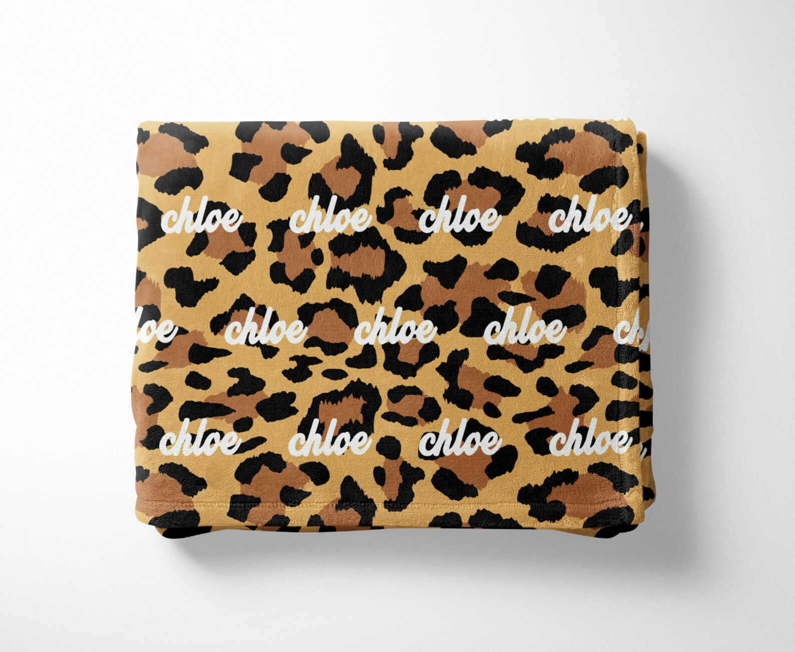 Personalized Swaddle Leopard Baby Blanket Leopard Name Etsy