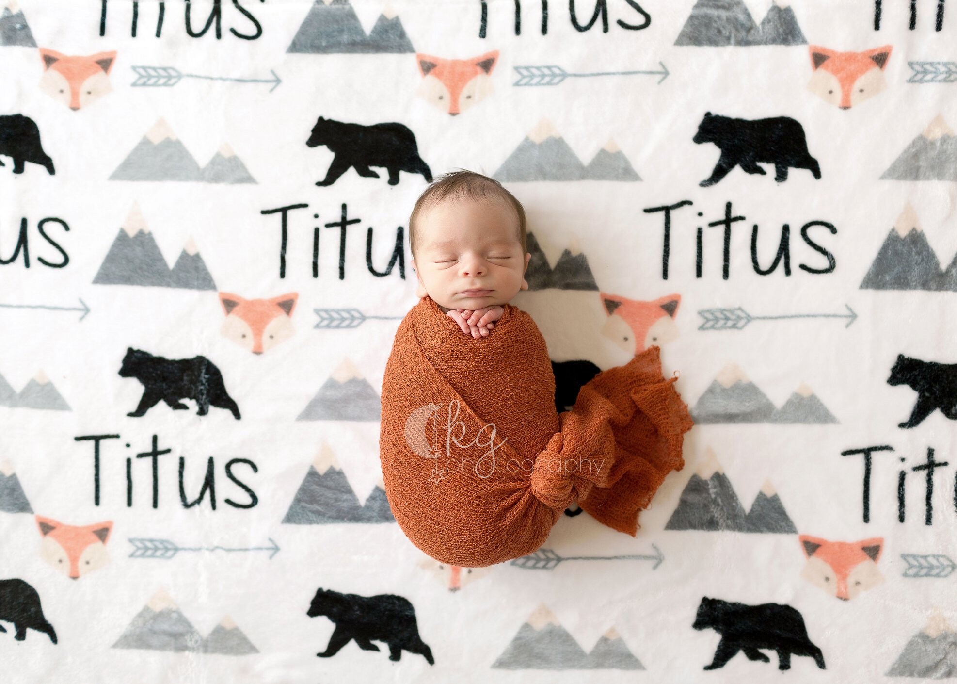 SALE Personalize baby blanket baby name blanket black bear Etsy