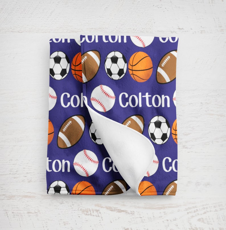 Personalized Sports BlanketPersonalize baby blanket baby Etsy