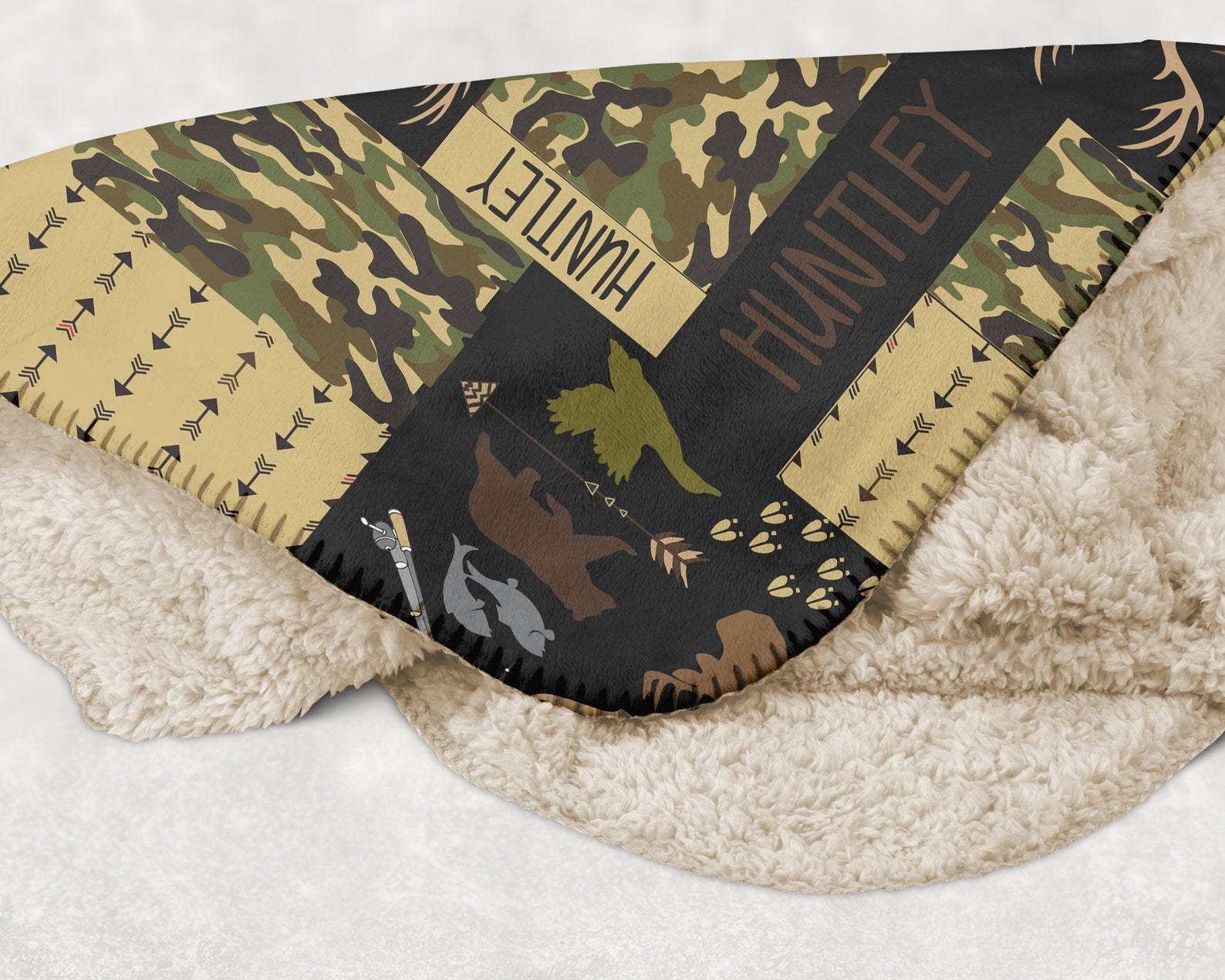 Personalized Camo Blanket Personalized Camouflage Blanket Etsy
