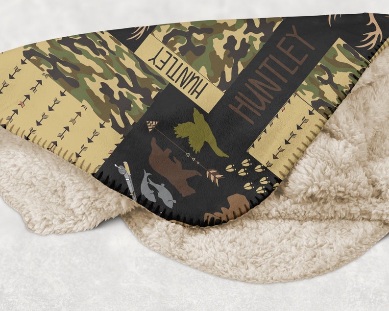 Personalized Camo Blanket Personalized Camouflage Blanket Etsy