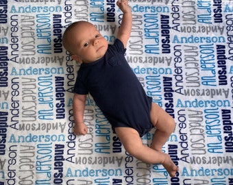 SALE Personalisierte Baby Decke, Baby Jungen Decke, personalisierte Decke, Baby Name Decke, Baby personalisieren, Swaddle Decke, Baby Decke