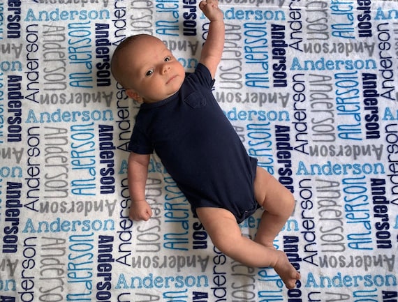 Baby name blanket etsy hot sale