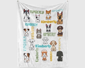 Personalized Boy Blanket, Puppy Name Blanket, Dog Name Blanket, Personalized Dog blanket, Boy dog blanket, Monogram dog blanket