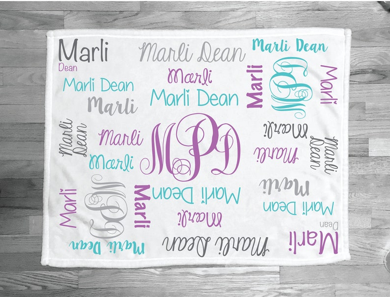 SALE Personalized Baby Blanket Baby Girl Blanket Etsy