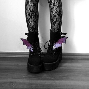 Purple Shoe wings Pastel Goth bat wings Skate wings Vegan | Etsy