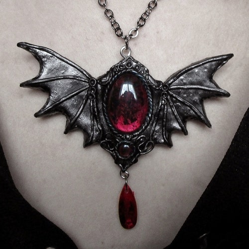 Vampire Goth Jewelry Gothic Jewelry Vampire Necklace Bat Etsy