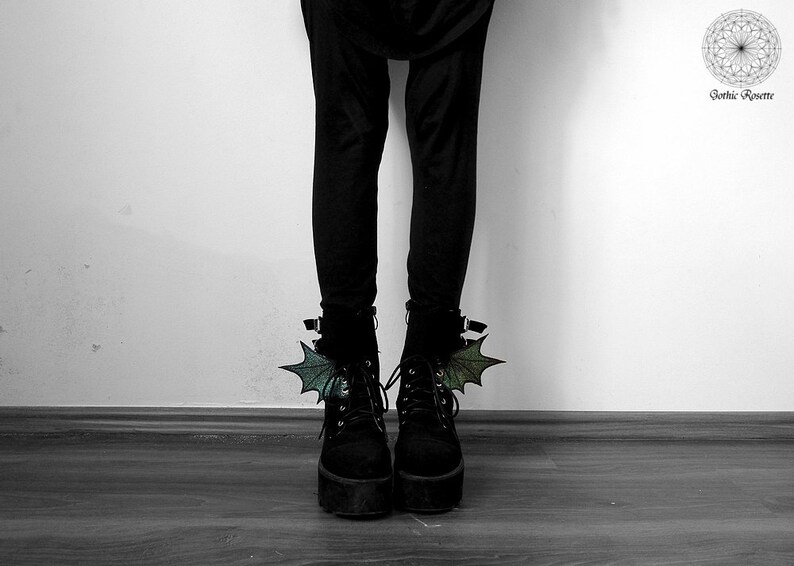 gothmas gift dragon shoes gothic shoe wings shoe accessories dragon shoe wings dragon skate wings shoe wings Skate wings