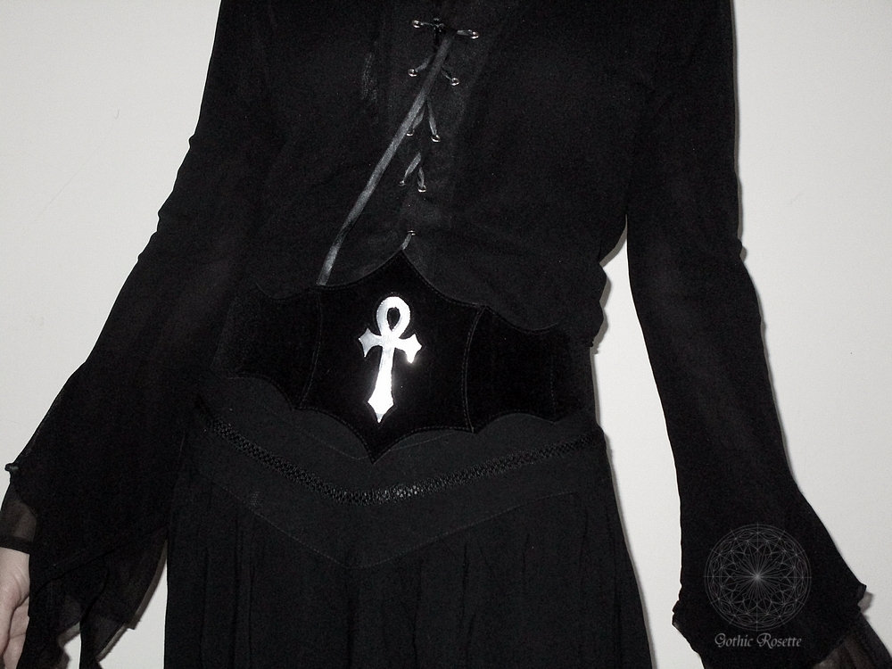 Ankh cross belt, Vampire goth waist belt, Gothic accessory, Romantic ...