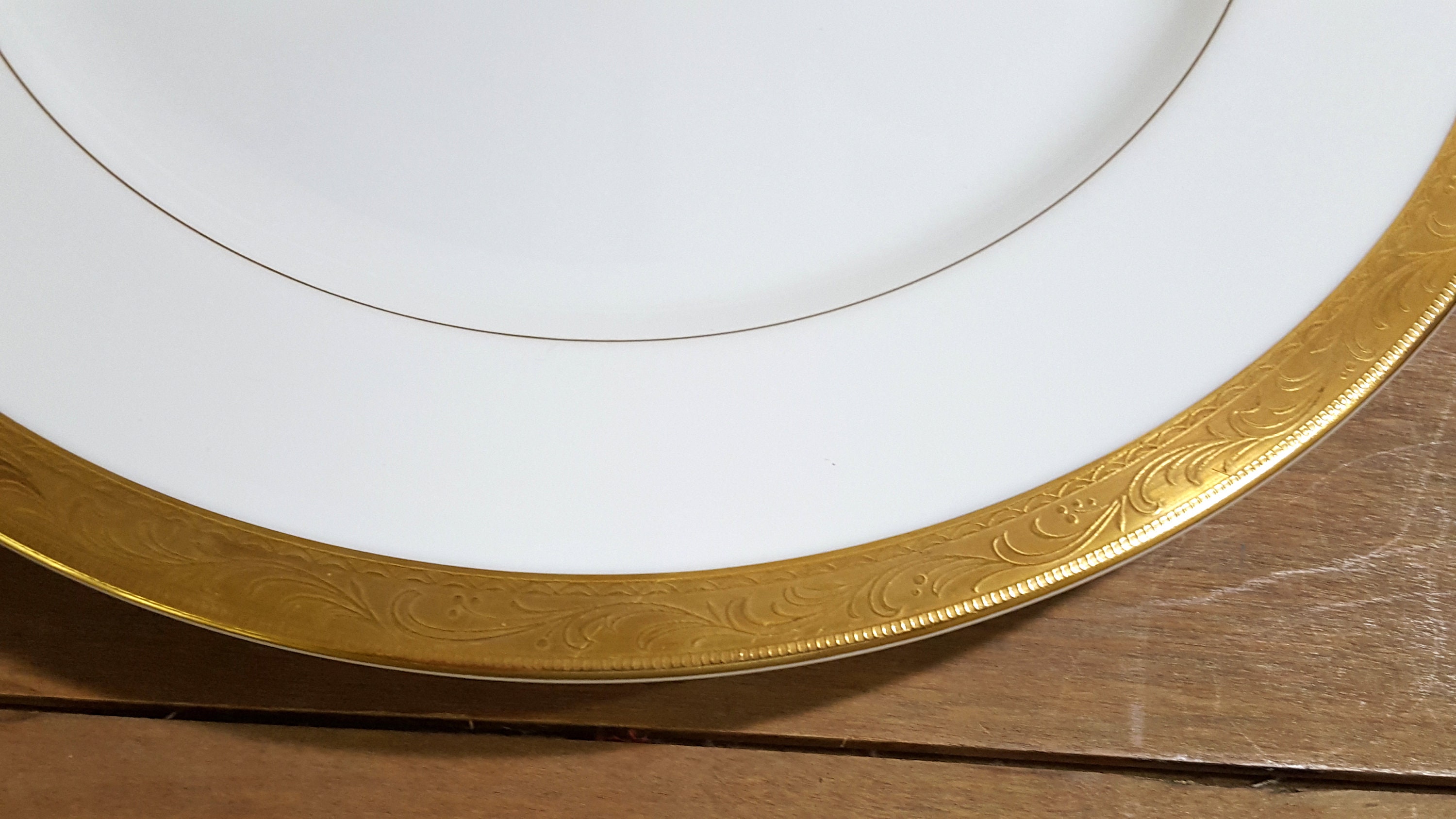 Mikasa Crown Jewel Plate Gold White Elegant Dining Replacement | Etsy