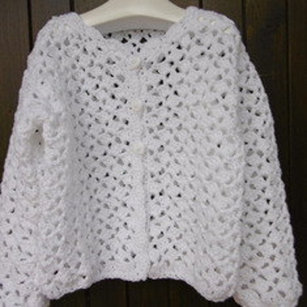 gilet fille au crochet fait main