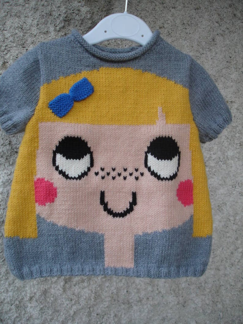 Tunique Pull Pastel Crochetée Main Pour Bébé (18-30 Mois) - Multi-couleurs, Acrylique, Neuve Sans étiquette