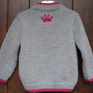 baby and child girl sweater with cat pattern, long sleeves from 6 months to 6 years image 2