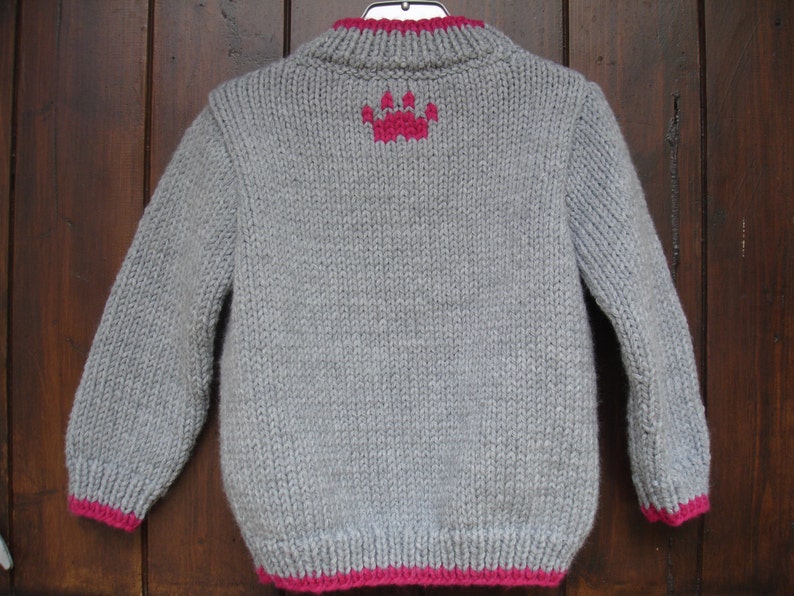 baby and child girl sweater with cat pattern, long sleeves from 6 months to 6 years image 2