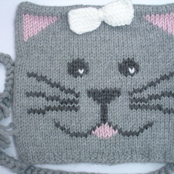 Bonnet Bebe Et Enfant Chat Fille Ou Garcon Tricote Main De La Etsy