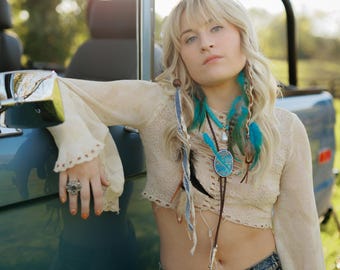 Statement feather earrings  / feather earrings / western earrings