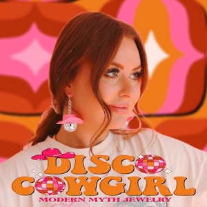 THE ORIGINAL Disco Space Cowgirl earrings ™ /disco earrings/nash bash/Nashville/space cowgirl earrings /bachelorette