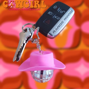 THE ORIGINAL Disco Space Cowgirl ™ keychain / nash bash /cowgirl keychain / disco ball/ disco keychain/space cowgirl keychain