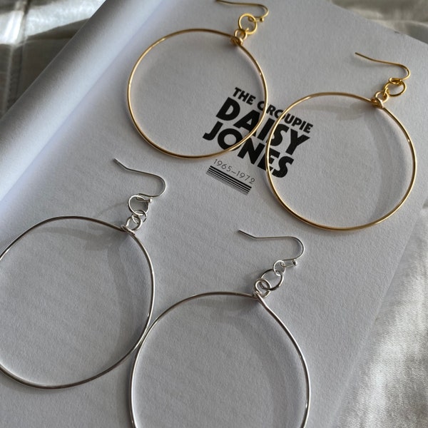 daisy jones inspired hoops/ hoop earrings / 70s hoop earrings / modern myth jewelry