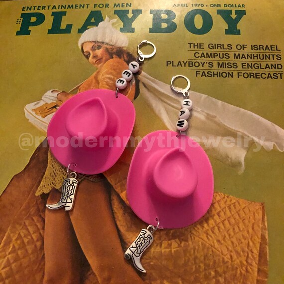 Cowboy Hat Yee Haw Earrings / Space 